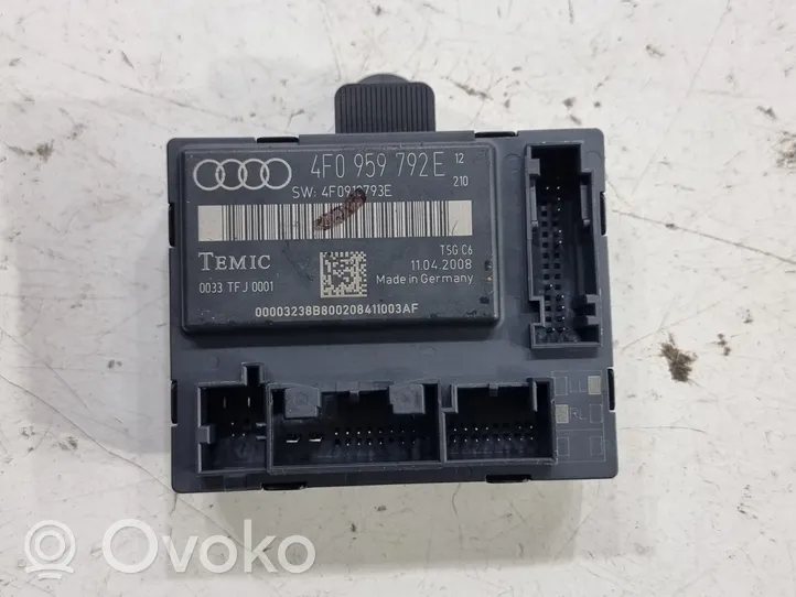 Audi A6 S6 C6 4F Oven ohjainlaite/moduuli 4F0959792F