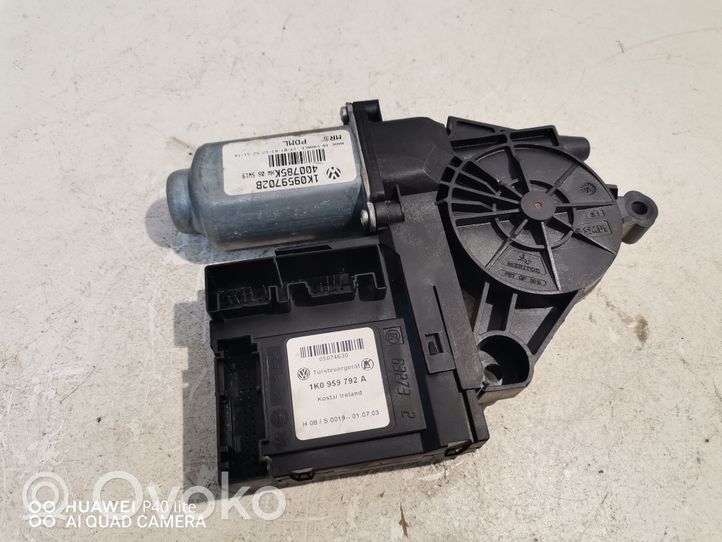 Volkswagen Touran I Moteur de lève-vitre de porte avant 1K0959792A