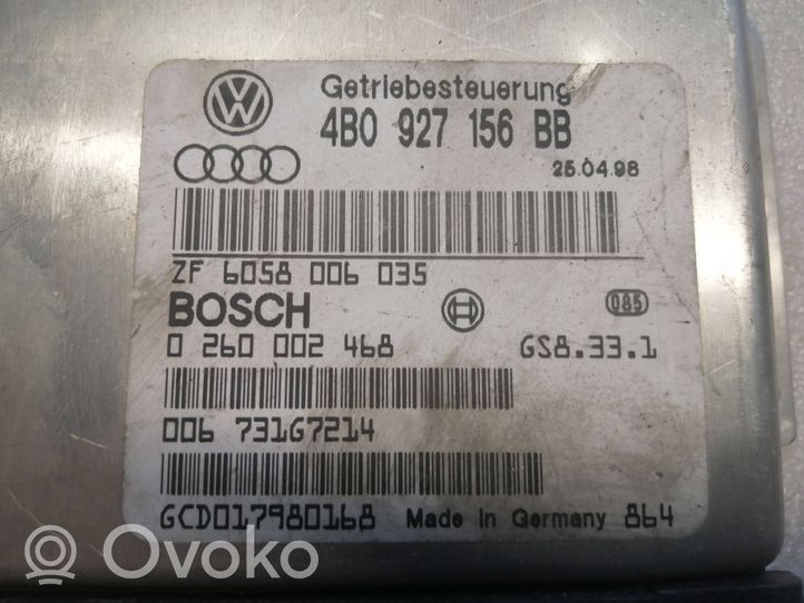 Audi A6 S6 C5 4B Vaihdelaatikon ohjainlaite/moduuli 4B0927156BB