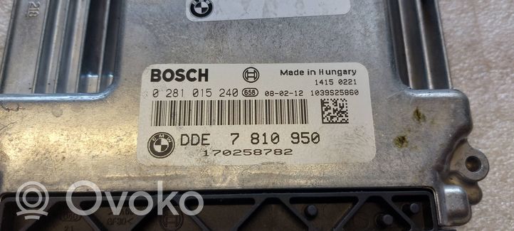 BMW X5 E70 Calculateur moteur ECU 0281015240