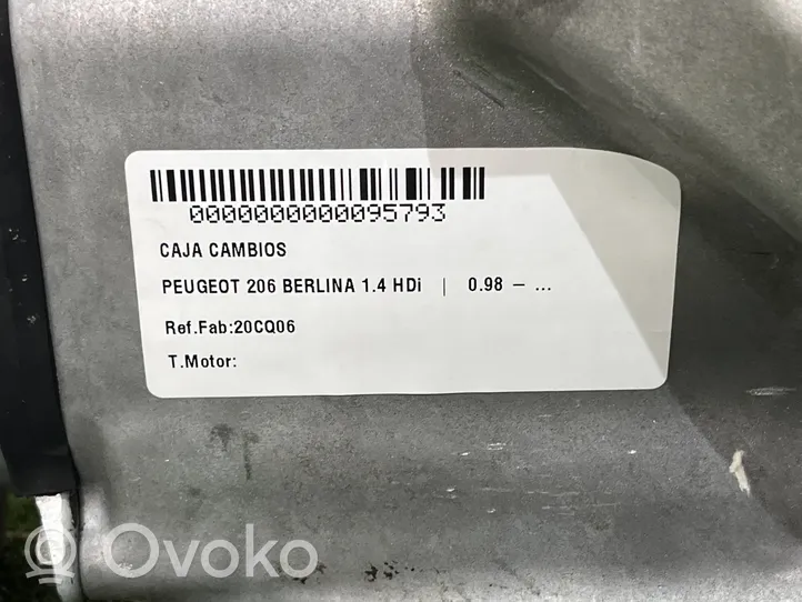 Peugeot 206 Boîte de vitesses manuelle à 6 vitesses 20CQ06