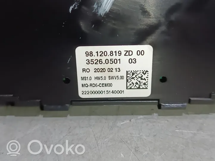 Citroen Jumpy Leva/interruttore dell’indicatore di direzione e tergicristallo 98120819ZD