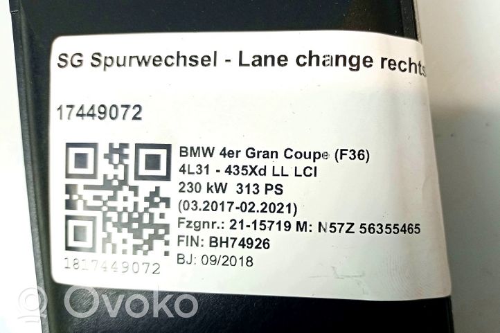 BMW 4 F36 Gran coupe Moduł / Czujnik martwego pola 022477