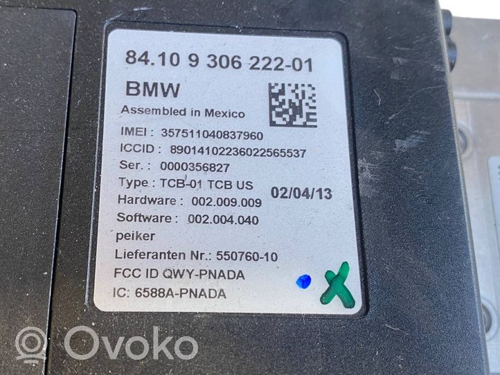 BMW 7 F01 F02 F03 F04 Centralina/modulo bluetooth 9306222