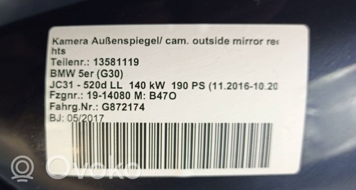 BMW 5 G30 G31 Elektryczne lusterko boczne drzwi przednich 023889