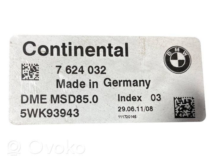 BMW 7 F01 F02 F03 F04 Komputer / Sterownik ECU i komplet kluczy 7624032