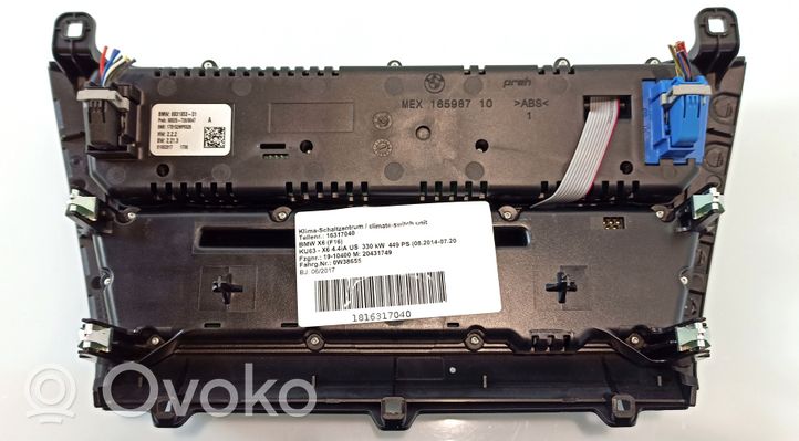 BMW X5 F15 Oro kondicionieriaus/ klimato/ pečiuko valdymo blokas (salone) 020569