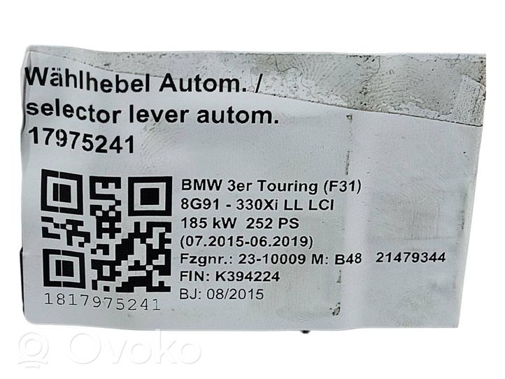 BMW 3 F30 F35 F31 Selettore marce 9296896