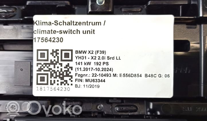 BMW X2 F39 Radio/CD/DVD/GPS-pääyksikkö 027112