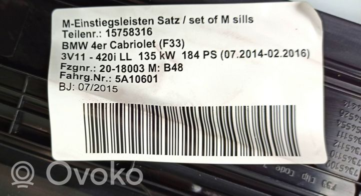 BMW 4 F32 F33 Einstiegsleiste Zierleiste vorne 027324