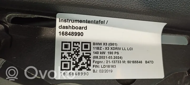 BMW X3 G01 Deska rozdzielcza 023289