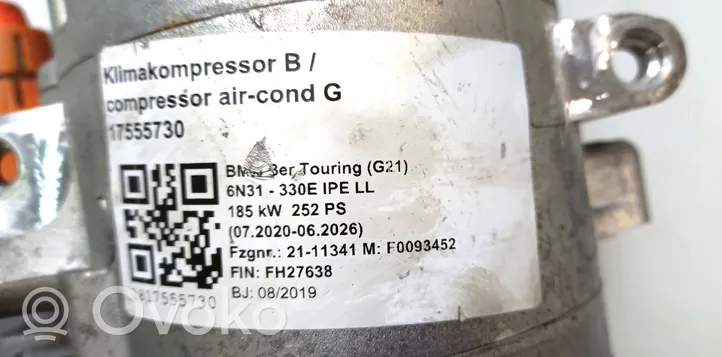 BMW 3 G20 G21 Compressore aria condizionata (A/C) (pompa) 028858