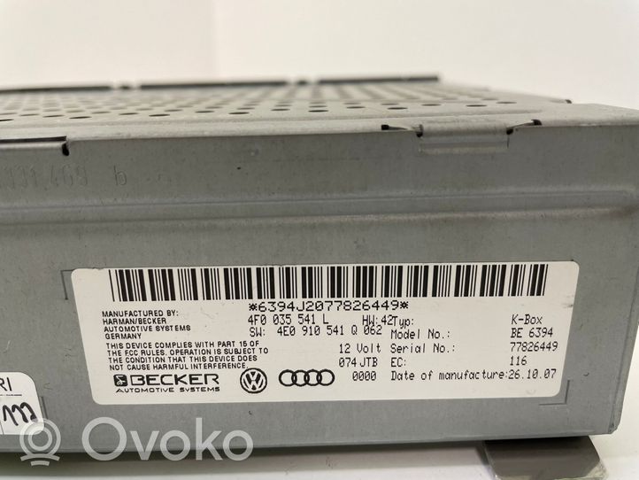 Audi A6 S6 C6 4F Unité principale radio / CD / DVD / GPS 4F0035541L