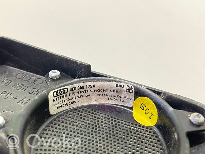 Audi A8 S8 D3 4E Maskownica głośnika półki tylnej bagażnika 4E0868175A