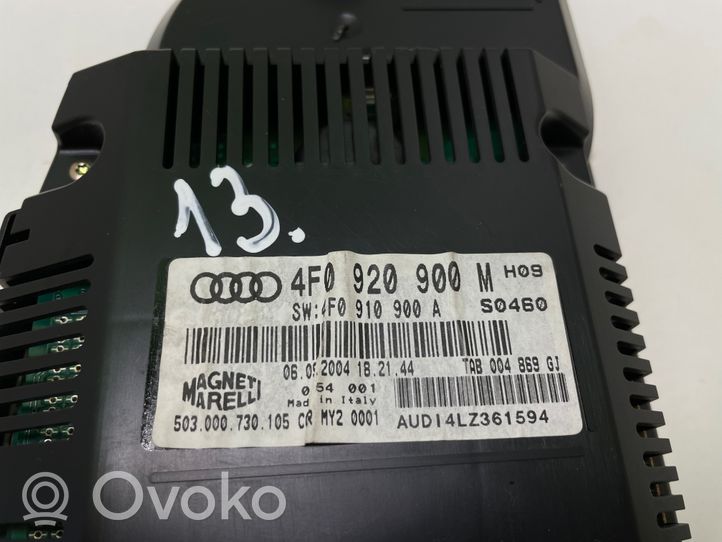 Audi A6 S6 C6 4F Compteur de vitesse tableau de bord 4F0920900M