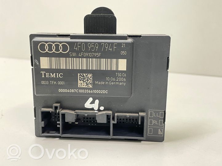 Audi A8 S8 D3 4E Durų elektronikos valdymo blokas 4F0959794F