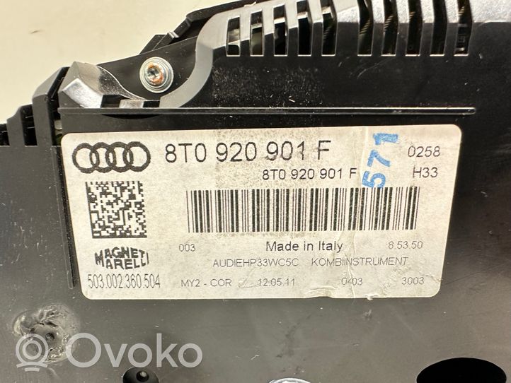 Audi A5 8T 8F Compteur de vitesse tableau de bord 8T0920901F