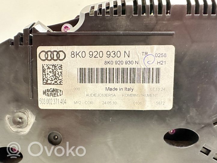 Audi A4 S4 B8 8K Tachimetro (quadro strumenti) 8K0920930N