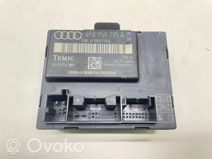 Audi A6 S6 C6 4F Door control unit/module 4F0959795A