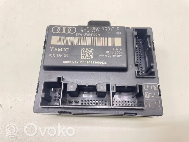 Audi A6 S6 C6 4F Durų elektronikos valdymo blokas 4F0959792C