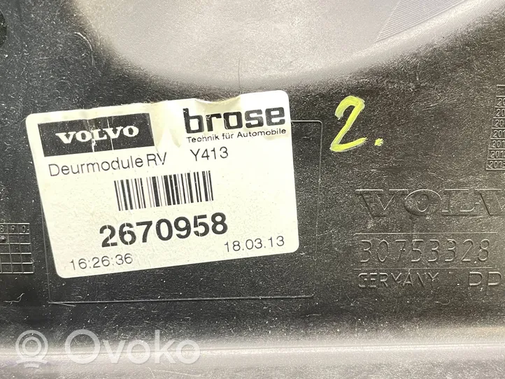 Volvo XC60 Mécanisme de lève-vitre avant sans moteur 30753328