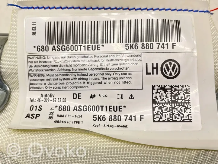 Volkswagen Golf VI Airbag de toit 5K6880741F