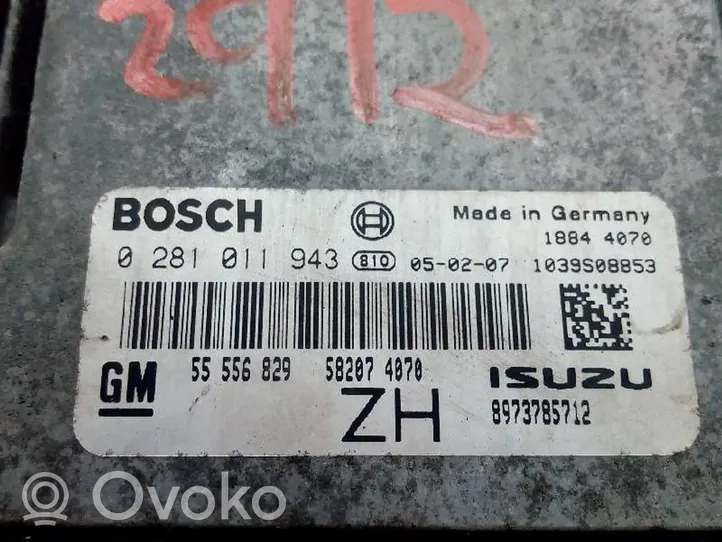 Opel Astra H Calculateur moteur ECU 8973785712