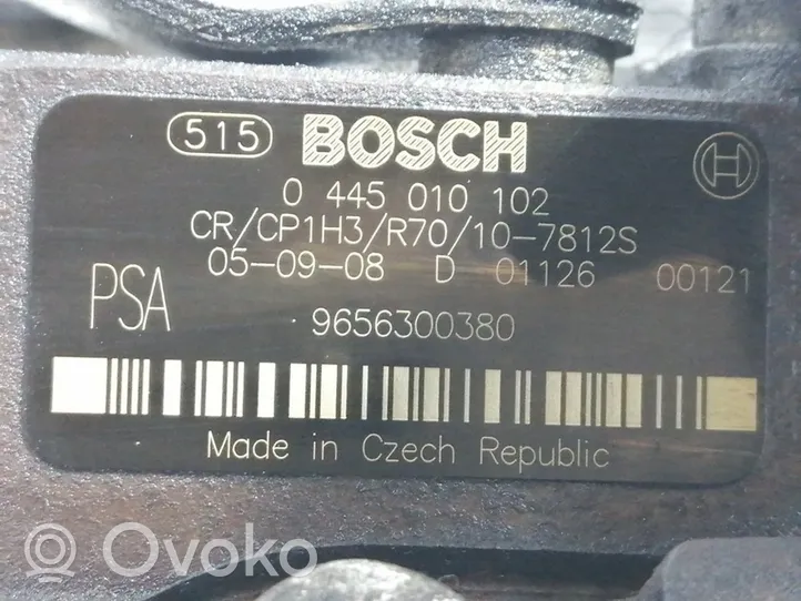 Peugeot 307 Polttoaineen ruiskutuksen suurpainepumppu 9656300380