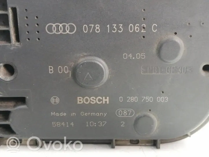 Audi A6 S6 C6 4F Boîtier papillon 078133062C