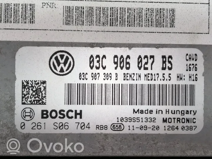 Volkswagen Scirocco Moottorin ohjainlaite/moduuli 03C906027BS