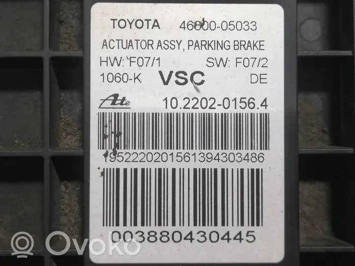 Toyota Avensis T250 Käsijarru pysäköintijarrun moottori 4630005033
