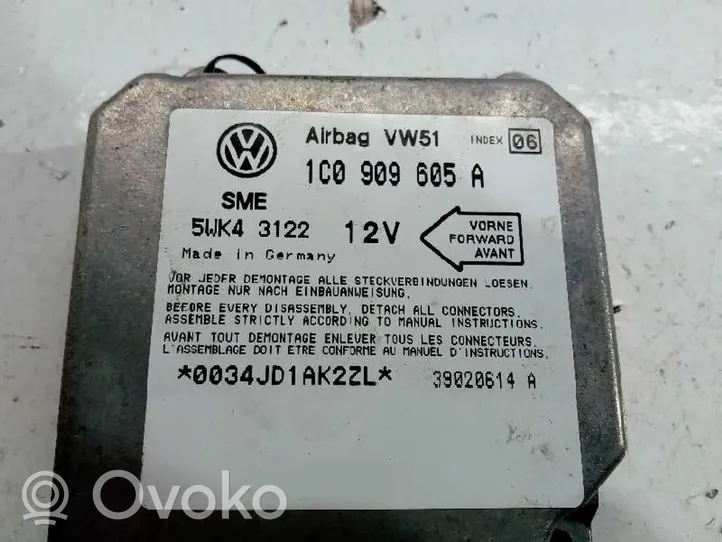 Seat Leon (1M) Sterownik / Moduł Airbag 1C0909605A