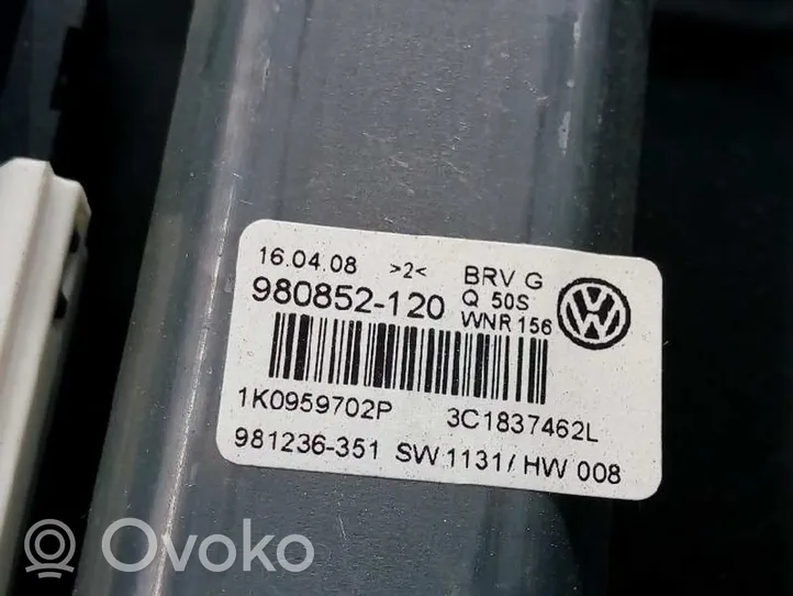 Volkswagen PASSAT B6 Front door electric window regulator 1K0959792L