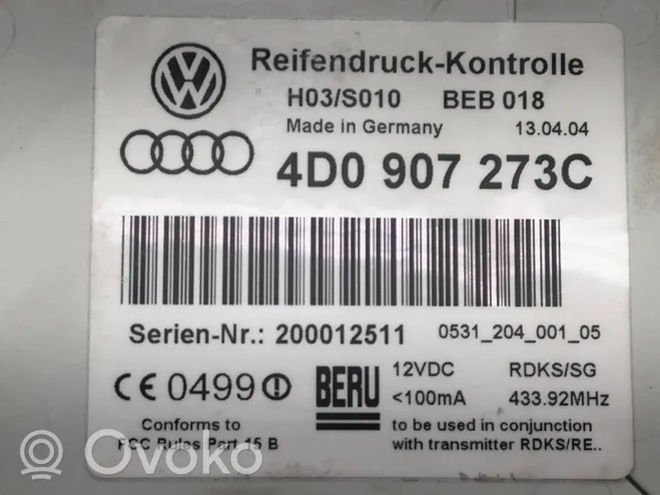 Audi A6 Allroad C5 Muut ohjainlaitteet/moduulit 4D0907273C