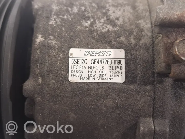 Toyota Corolla Verso AR10 Kompresor / Sprężarka klimatyzacji A/C GE4472600190