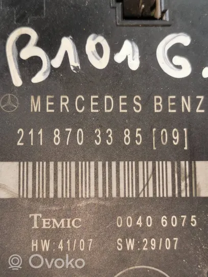 Mercedes-Benz E W211 Kiti valdymo blokai/ moduliai 2118703385