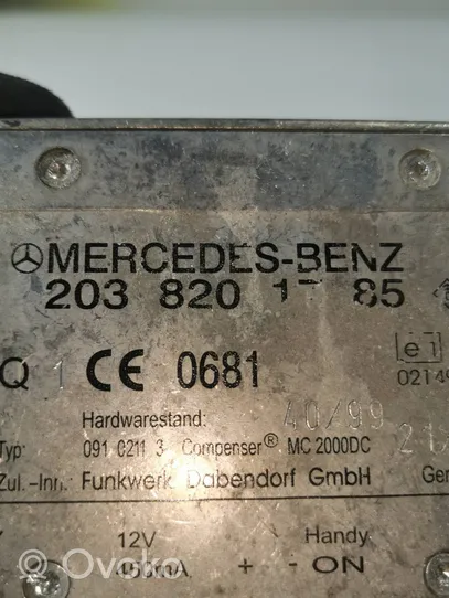 Mercedes-Benz C W203 Module unité de contrôle d'antenne 2038201785