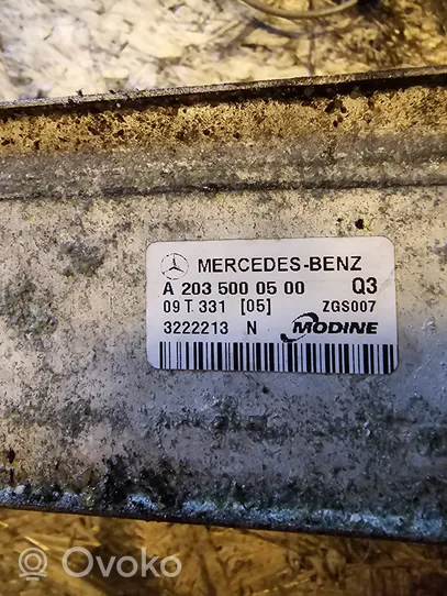 Mercedes-Benz CLC CL203 Chłodnica powietrza doładowującego / Intercooler A2035000500