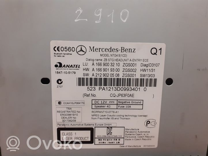 Mercedes-Benz ML W166 Caricatore CD/DVD 2910