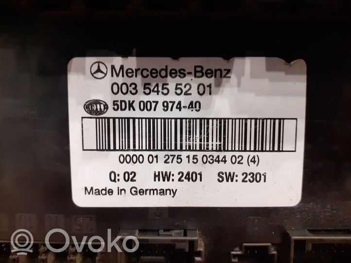 Mercedes-Benz C W203 Boîte à fusibles 0035455201