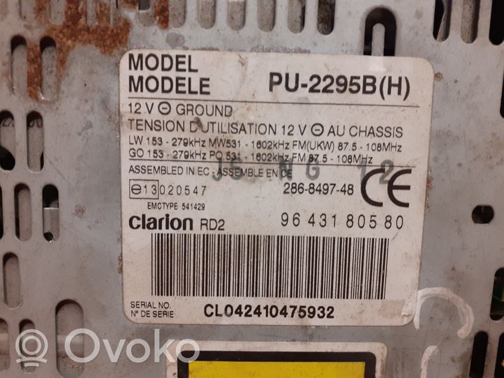 Citroen C5 Zmieniarka płyt CD/DVD 9643180580