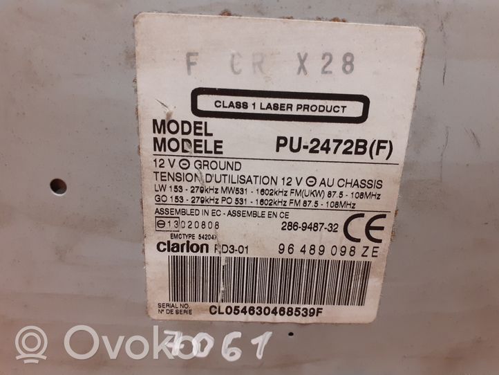 Citroen C5 Zmieniarka płyt CD/DVD 96489098ZE