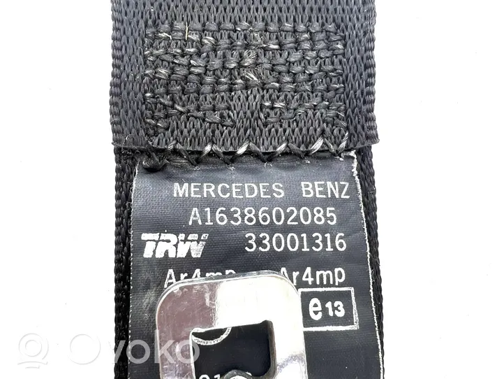 Mercedes-Benz ML W163 Pas bezpieczeństwa fotela przedniego A1638600188