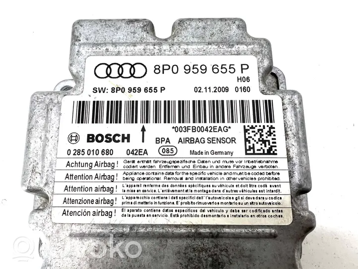 Audi A3 S3 A3 Sportback 8P Airbag control unit/module 8P0959655P