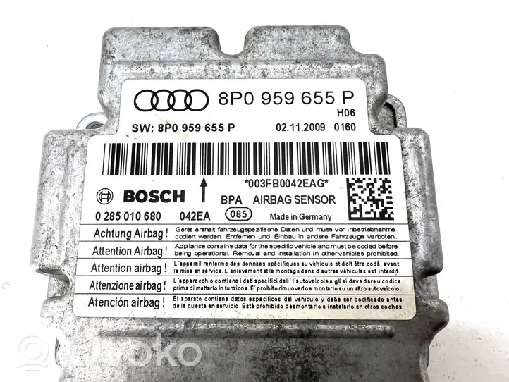 Audi A3 S3 A3 Sportback 8P Centralina/modulo airbag 8P0959655P