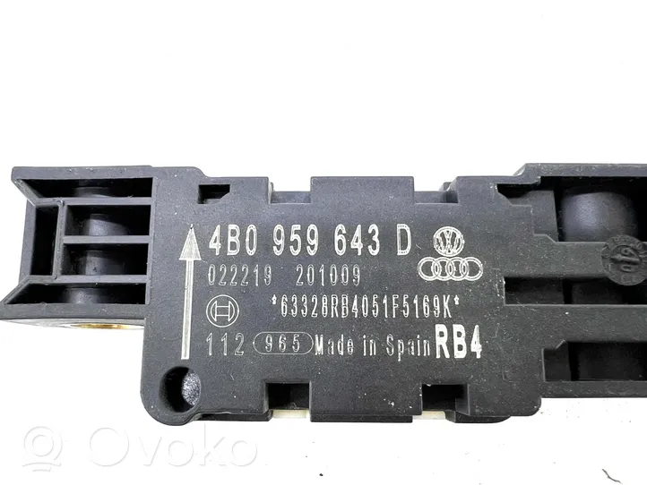 Audi A3 S3 A3 Sportback 8P Gaisa spilvenu trieciensensors 4B0959643D