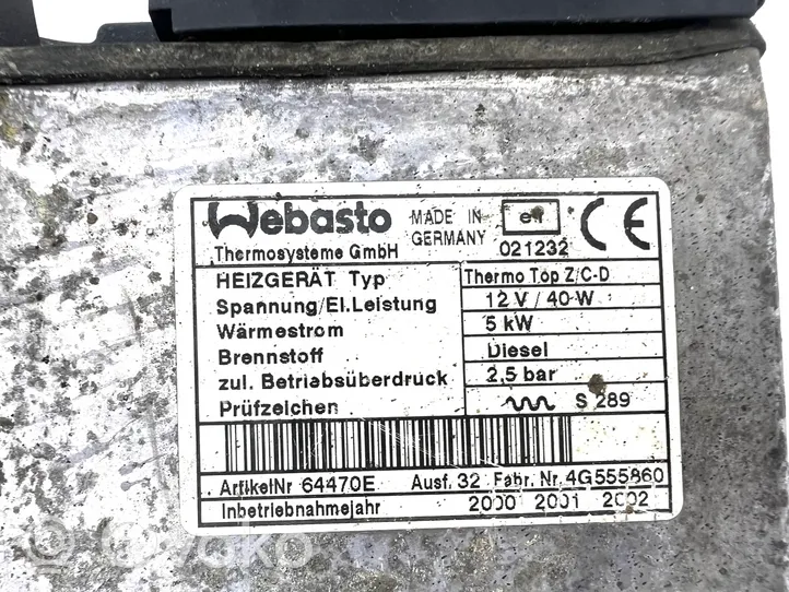 BMW 5 E39 Auxiliary pre-heater (Webasto) 8387111