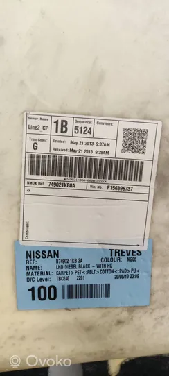 Nissan Juke I F15 Sisäinen matto 749021KB0A