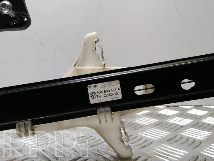 Volkswagen PASSAT B8 Rear window lifting mechanism without motor 3G5839461A