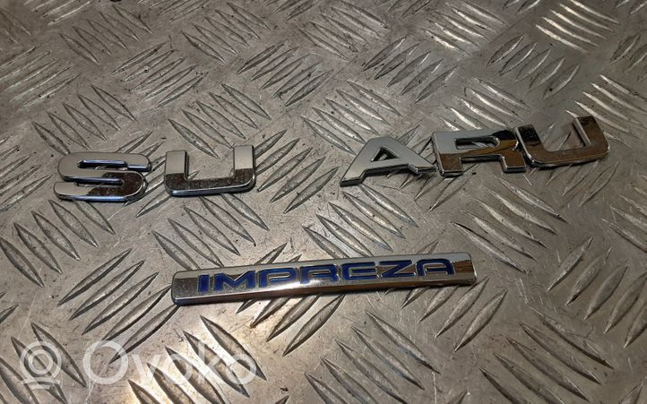 Subaru Impreza II Valmistajan merkki/mallikirjaimet 